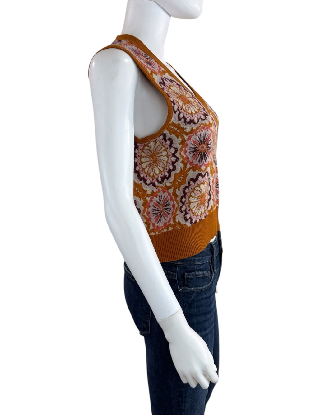 Maeve by Anthropologie Vera Jacquard Sweater Vest Size S M0946 - Picture 4 of 9